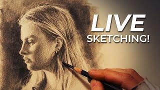 LIVESTREAM - Let's Sketch a Portrait with Graphite