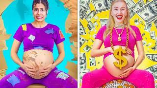 RICH vs POOR Pregnant! Funny Pregnancy Situations in Hospital by Crafty Hype