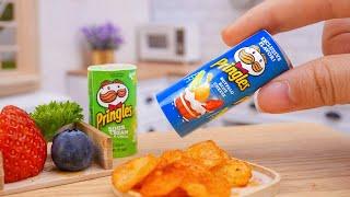 Crispy Miniature Pringles Potato Chips Recipe | ASMR Cooking Mini Food