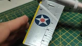 Removing the  carrier film from Eduard decals.