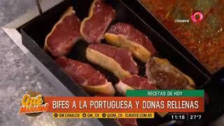 Receta de hoy: Bifes a la portuguesa y milanesas de papa