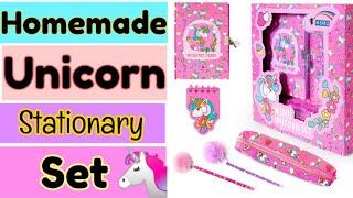 Diy Unicorn Stationary Set Homemade Diy Stationary set/How to make Stationary School supplies#craft