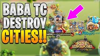 BABA TC Zeroes Cities with 1412 Most Powerful Player [ How Many Burning? ] | Rise of Kingdoms