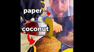 Cutting a coconut with paper!?  Is it really possible?