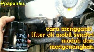 @papanau. cara mengganti filter oli mobil