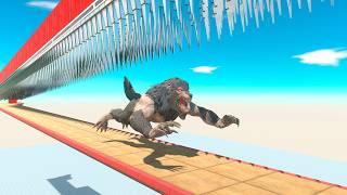 Spikes Fall on Monsters and Superheroes - Animal Revolt Battle Simulator