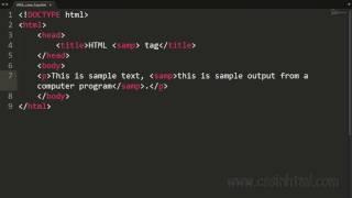 HTML samp Tag