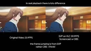 60FPS anime with SVP on Linux and VLC - Demo comparison (failed!)