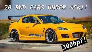 Top 20 BEST RWD SPORTS CARS For Less Than $5000!!!