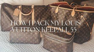 HOW I PACK MY LOUIS VUITTON KEEPALL 55 FOR A WEEKEND TRIP 