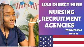 USA  DIRECT HIRE NURSING RECRUITMENT AGENCIES FOR OVERSEAS NURSES- CONTRACT,PAY,SUPPORT,etc