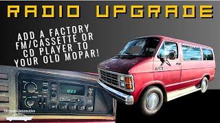 Easy Upgrade/Fix your radio! 1985 Dodge Radio Swap. Cassette or CD Player! Obsolete Automotive