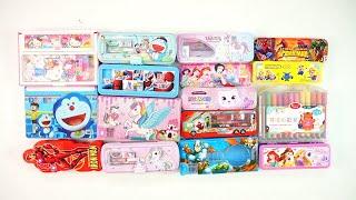 New stationery set of doreamon,hello kitty,unicorn,spiderman pencil box