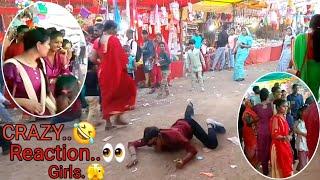 Cute girl reaction|| crazy dance in public videoCrazy Ankit xyz