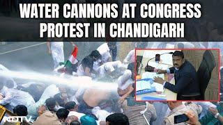 Chandigarh Mayor Election Result | Congress Student Wing Faces Water Cannons At Chandigarh Protest