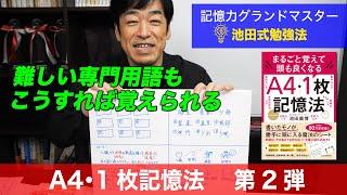 A4・1枚記憶法：第２弾「経穴（ツボ）の覚え方」 著者・池田義博本人が解説