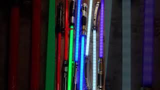 Quick comparison of Disney Store toy lightsabers (all at once)