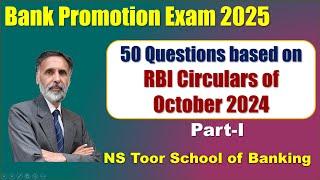 Promotion Exam - Que on RBI Cir Oct24 (Part-1)#nstoor