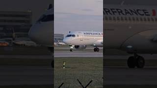 Sunrise AirFrance A220 Departure ️️ #aviation #a220 #airfrance #airbusaircraft #planespotting