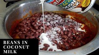 Simple coconut beans, Maharagwe ya nazi, How to make beans in coconut milk