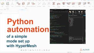 Python automation of a simple model set up with HyperMesh 2024 and upper