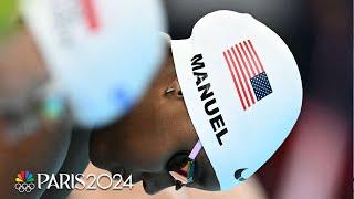 Simone Manuel's Paris Olympics comes to a close in women's 50m freestyle prelim | NBC Sports