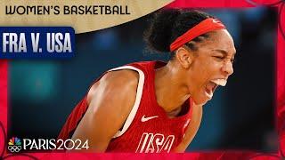 USA women survive France by slimmest of margins for EIGHTH-STRAIGHT basketball gold | Paris Olympics