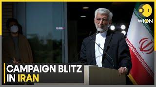 Iran Presidential Election 2024: Presidential candidate Jalili campaigns at Tehran University
