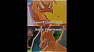 Ash's Charizard vs Leon's Charizard|| Who is strongest #shorts #pokemon