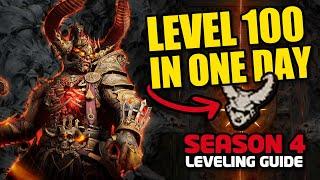 0 to 100 In A DAY! | The ABSOLUTE Fastest Way To Level | Solo Or Group |Diablo 4