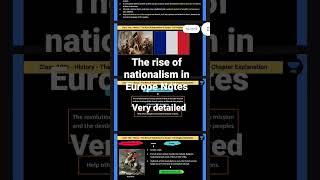 the rise of nationalism in Europe Notes very detailed pdf in description