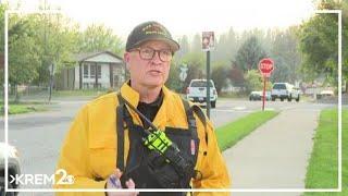 Spokane County Fire District 8 Lonnie Rash speaks on Cimmaron Fire