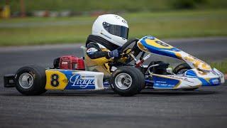 3 year old Go kart racing driver