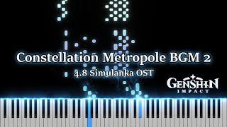 [Synthesia] Simulanka Constellation Metropole Calm BGM 2/Genshin Impact 4.8 OST Piano Tutorial