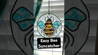 Easy Bee Suncatcher Craft Using Recycled Plastic, Tissue Paper, Glue | Fun Spring Summer Art Project