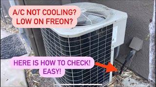 How to tell if your air-conditioning system is low on Freon