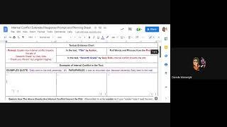 Extended Response Graphic Organizer, Topic Sentence and Quotes Video Demonstration (Part 1)