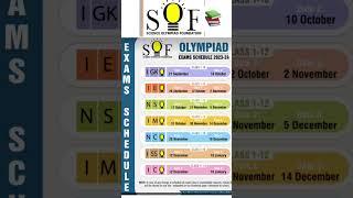 SOF Exam Schedule 2023-24 | Science Olympiad Foundation #sof #nso #ieo #imo #isso #chroniclesofgyan