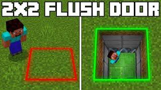  Minecraft Bedrock 1.21 | Easy 2x2 Flush Door Tutorial!