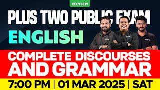 Plus Two Public Exam English | Complete Discourses And Grammar | Xylem Plus Two