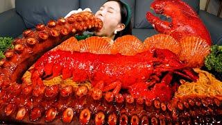 역대급  대왕 문어다리 해물찜 직접 만든 해산물 볶음 짬뽕 먹방  Giant Octopus Seafood Jjamppong Recipe Mukbang ASMR Ssoyoung