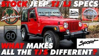 Jeep TJ Specs | What makes all the TJ's Different