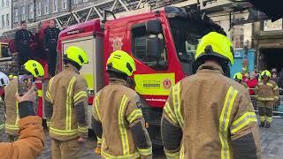 Edinburgh locals line Royal Mile at hero Jenners firefighter Barry Martin's funeral