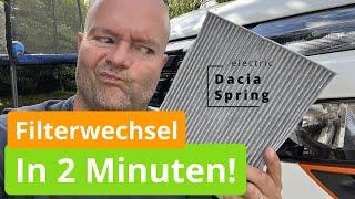 Dacia Spring - Innenraumluftfilter selber tauschen!