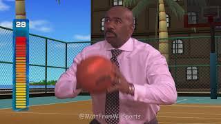 Steve Harvey in Wii Basketball