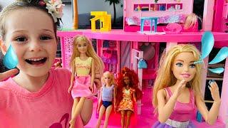 Barbie Videoları!Ada ile Barbie Evcilik!Barbie Dream House Oyuncak Videosu,Kız Oyunları#babydoll