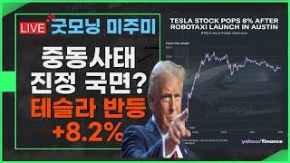 [굿모닝 미주미]  중동사태 최악 벗어나나? 테슬라 +8.2%   #이항영 #미주미