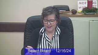 Select Board - December 16, 2024