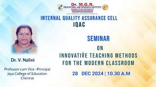 Seminar on Innovative Teaching Methods for the Modern Classroom