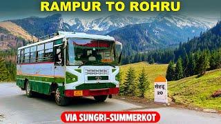 RAMPUR TO ROHRU HRTC bus journey | Shimla District's Hidden Route | Himbus